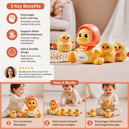 Musical Duck Family Crawling & Learning Toy for Babies