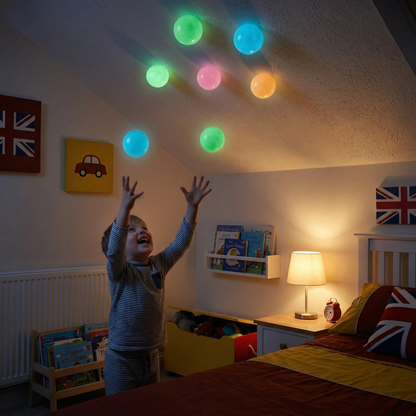 Glow in the Dark Sticky Balls – Throw & Stick Ceiling Toy for Kids & Adults