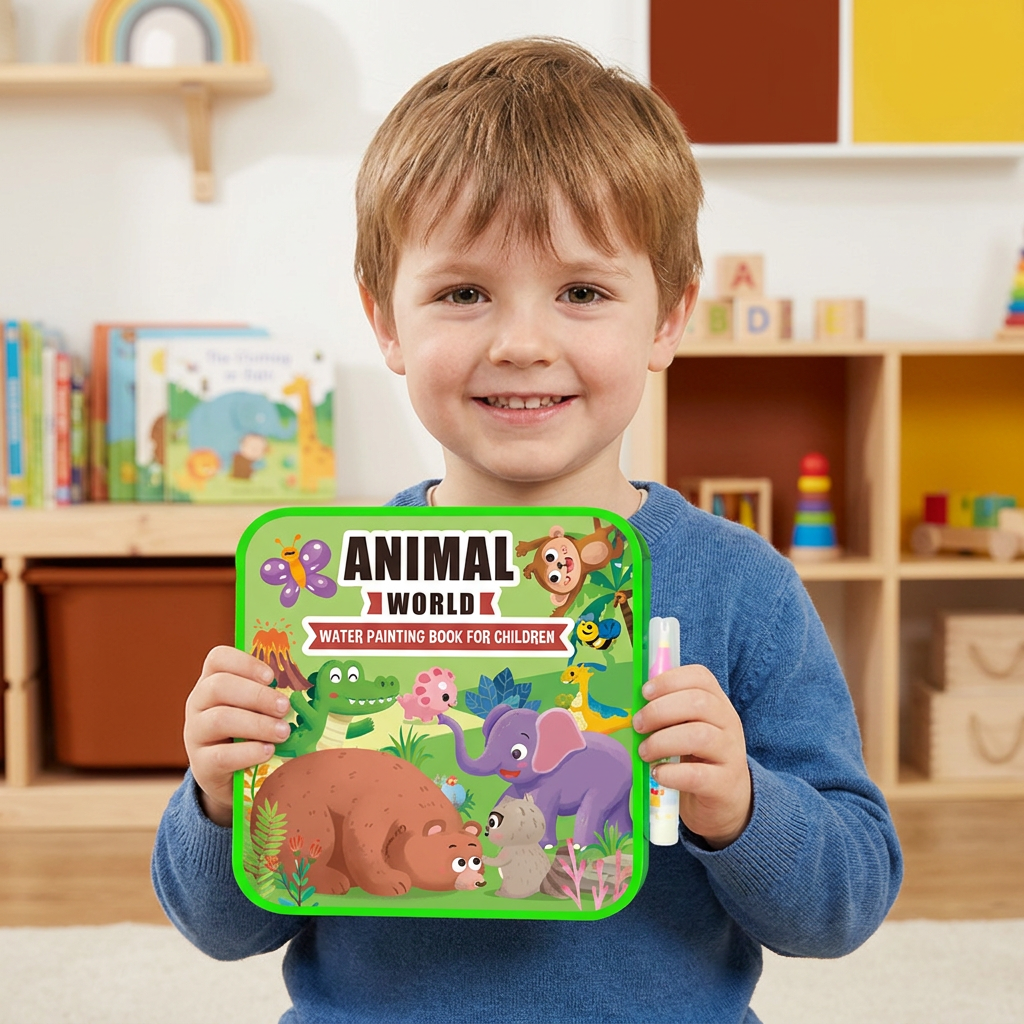 Magic Water Drawing Book – Reusable Mess-Free Colouring Fun