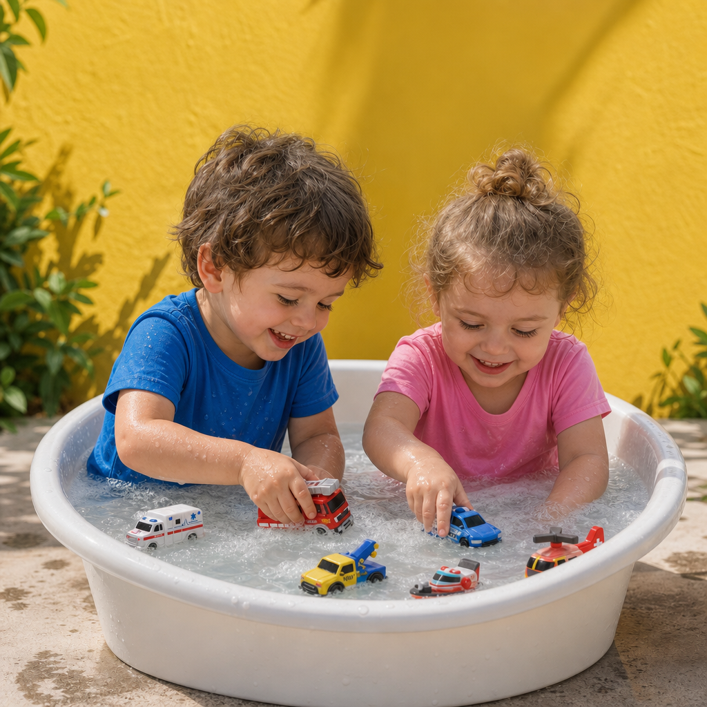 6-Pack Color-Changing Emergency Vehicle Bath Toys for Babies & Toddlers