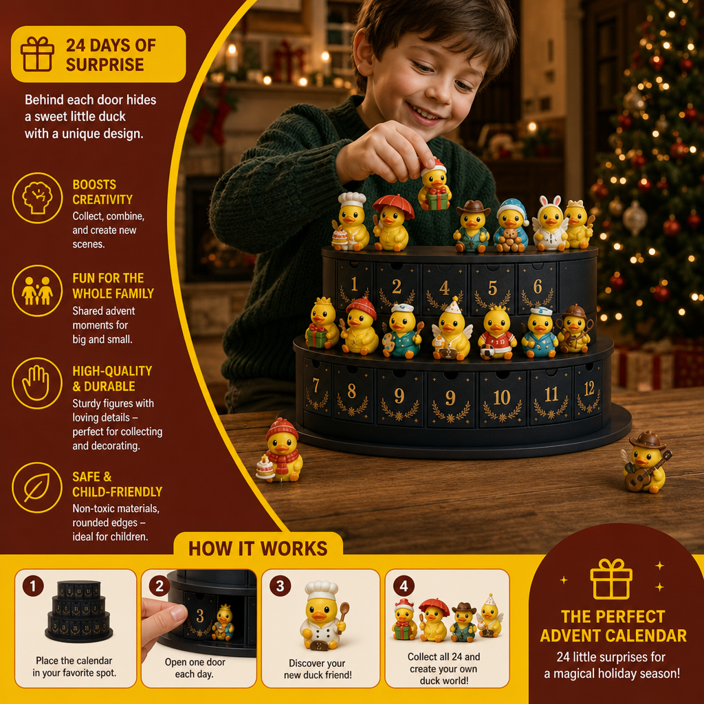 24-Day Magic Duck Advent Calendar with Collectible Mini Figurines