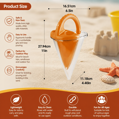 Kids Beach Sand Funnel Toy for Drawing and Pouring