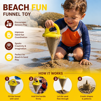 Kids Beach Sand Funnel Toy for Drawing and Pouring