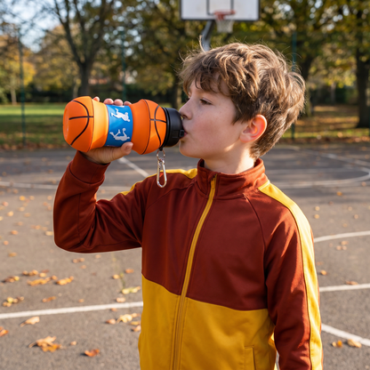 Foldable & Durable Silicone Football Water Bottle
