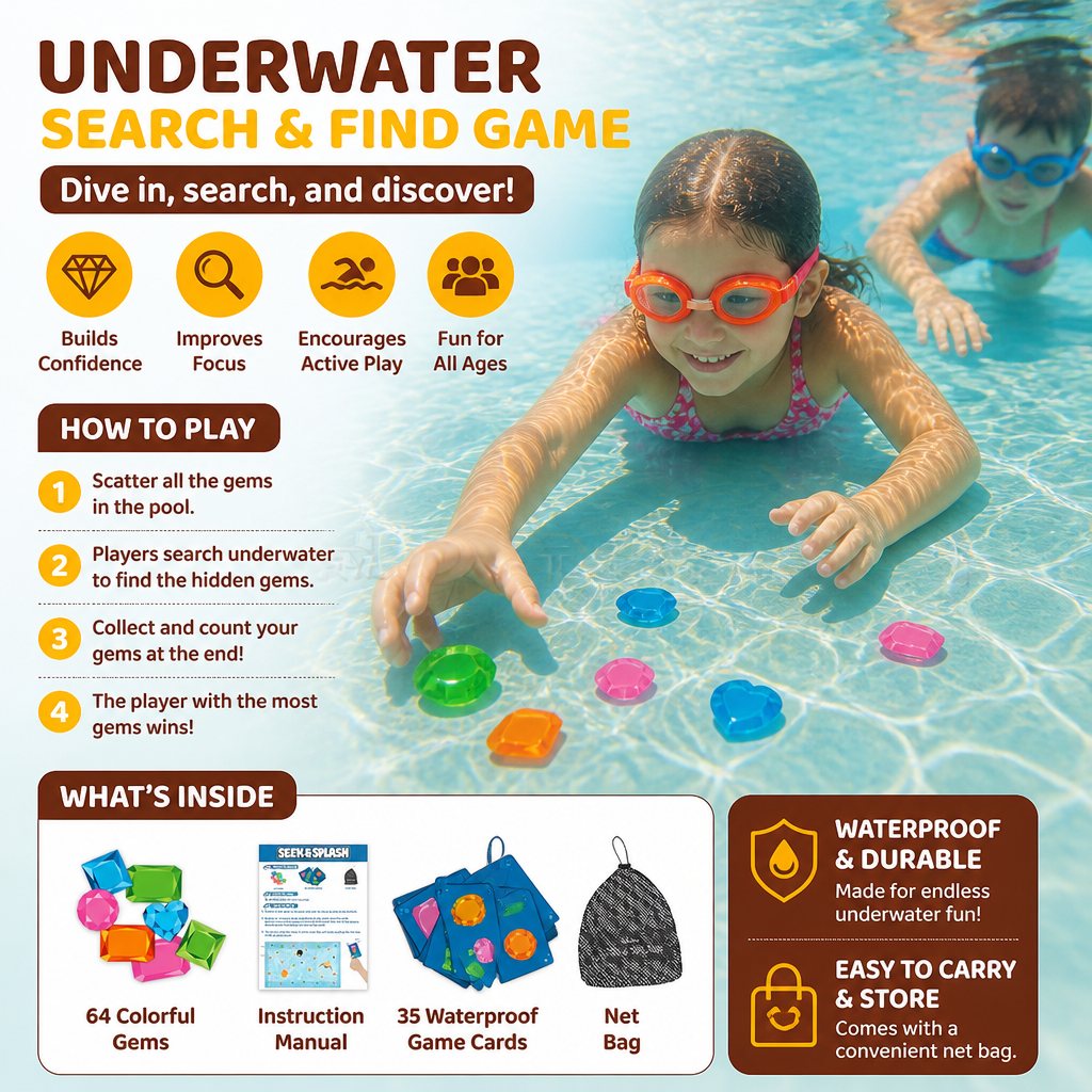 Underwater Search & Find Game With Colourful Gems