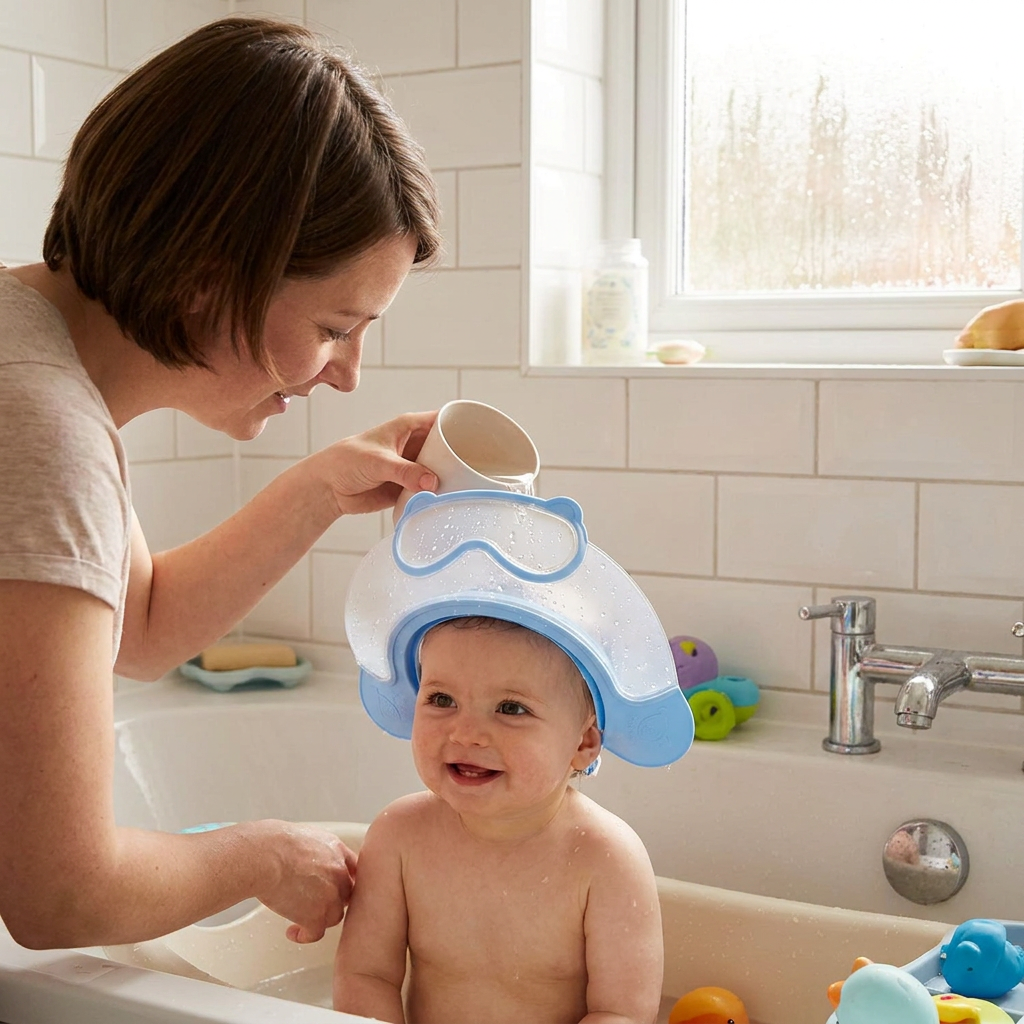 Adjustable Baby Water & Shampoo Visor with 360° Eye & Ear Protection