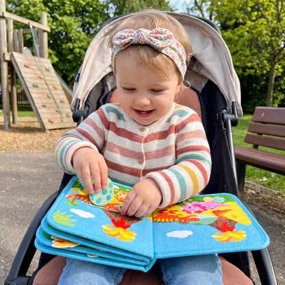 8-in-1 Montessori Dinosaur Busy Board Activity Book for Toddlers