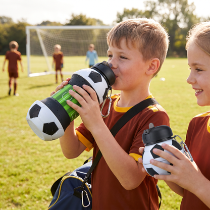 Foldable & Durable Silicone Football Water Bottle
