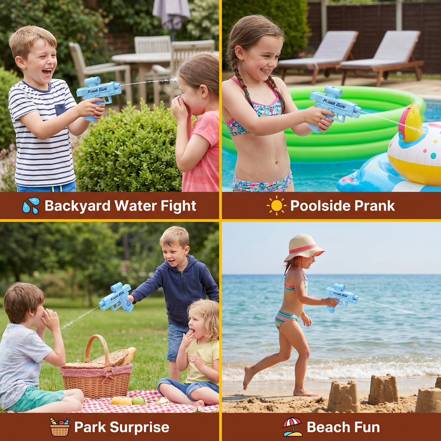 Double-Sided Prank Water Gun for Kids – Mini Water Fun Toy