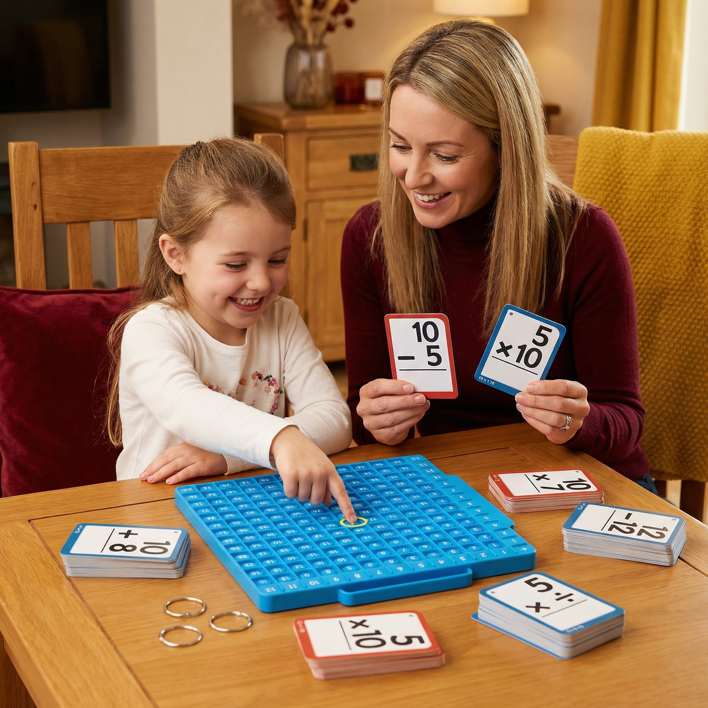 Math Learning Cards Set with Calculation Board – Addition, Subtraction, Multiplication & Division