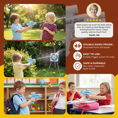 Double-Sided Prank Water Gun for Kids – Mini Water Fun Toy