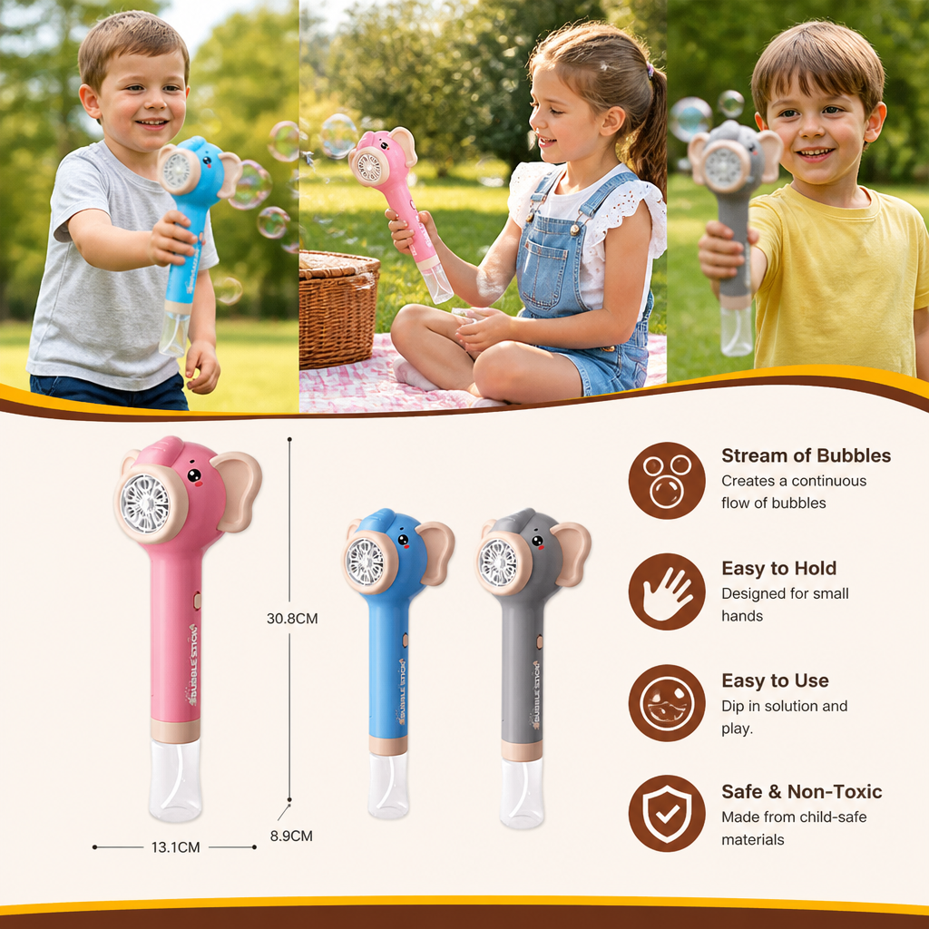 Elephant Bubble Stick Toy