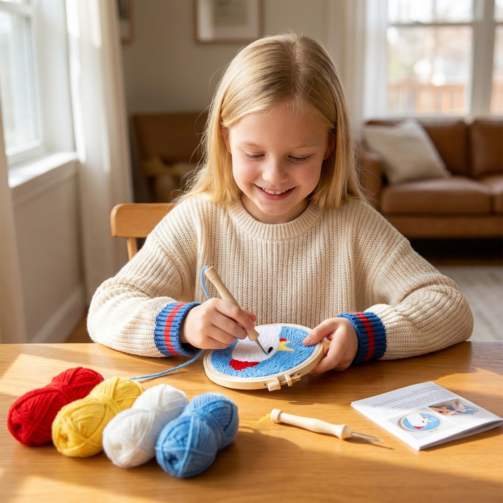 Punch Needle Embroidery Starter Kit – Beginner DIY Set with Beautiful Patterns