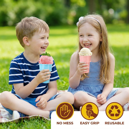 2-Pack Ice Cream Cone Holder for Kids – No-Mess Ice Cream Cup