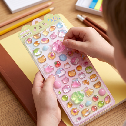3D Squishy Pet Paw Stickers – Cute Puffy Stickers for Kids