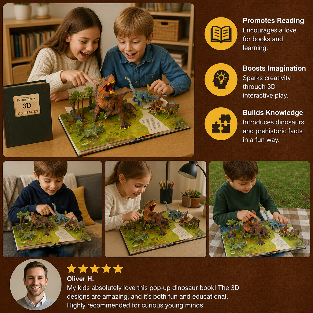 Interactive 3D Pop-Up Dinosaur Encyclopedia