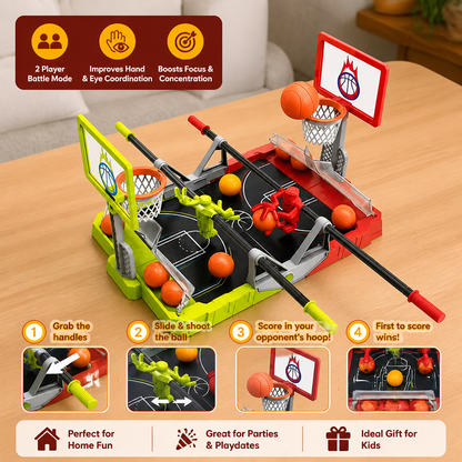 Mini Basketball Battle Game – 2-Player Tabletop Hoops Challenge