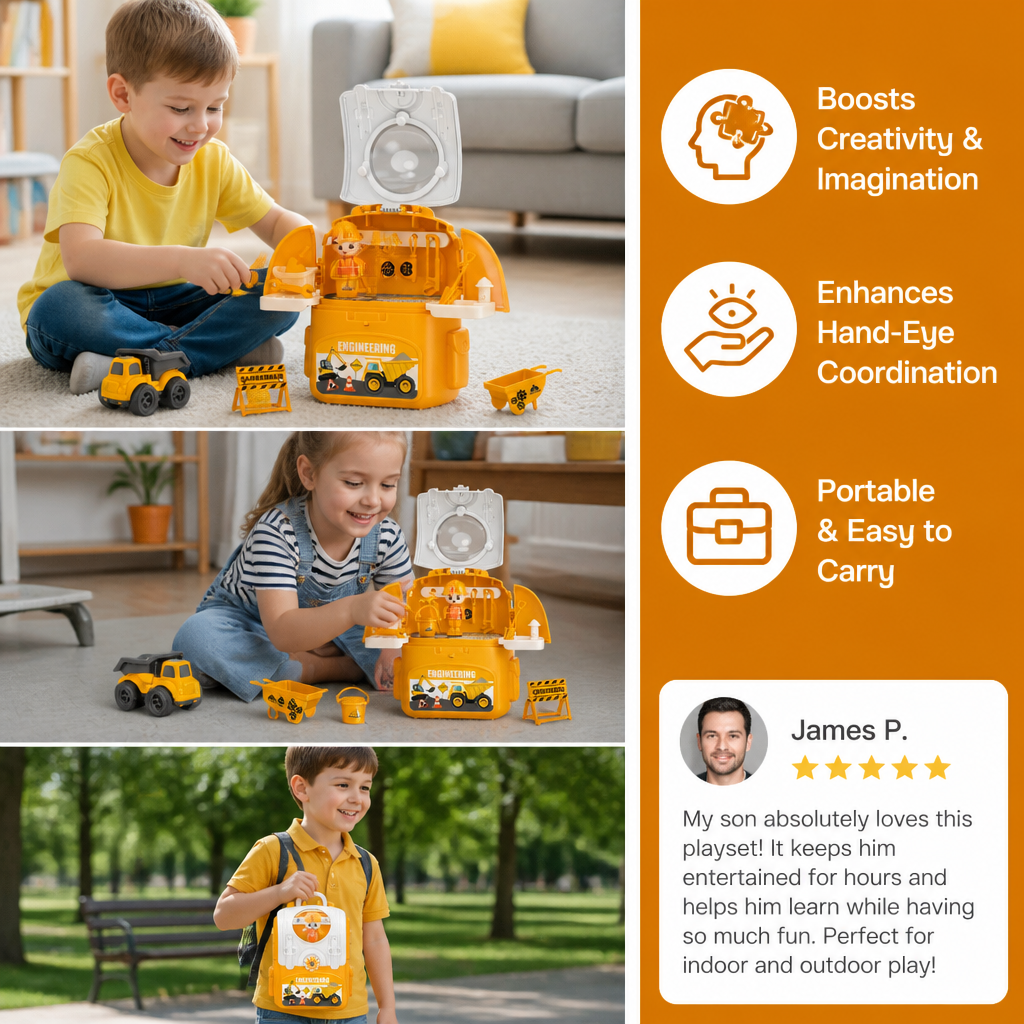 3-in-1 Backpack Playset for on the Go