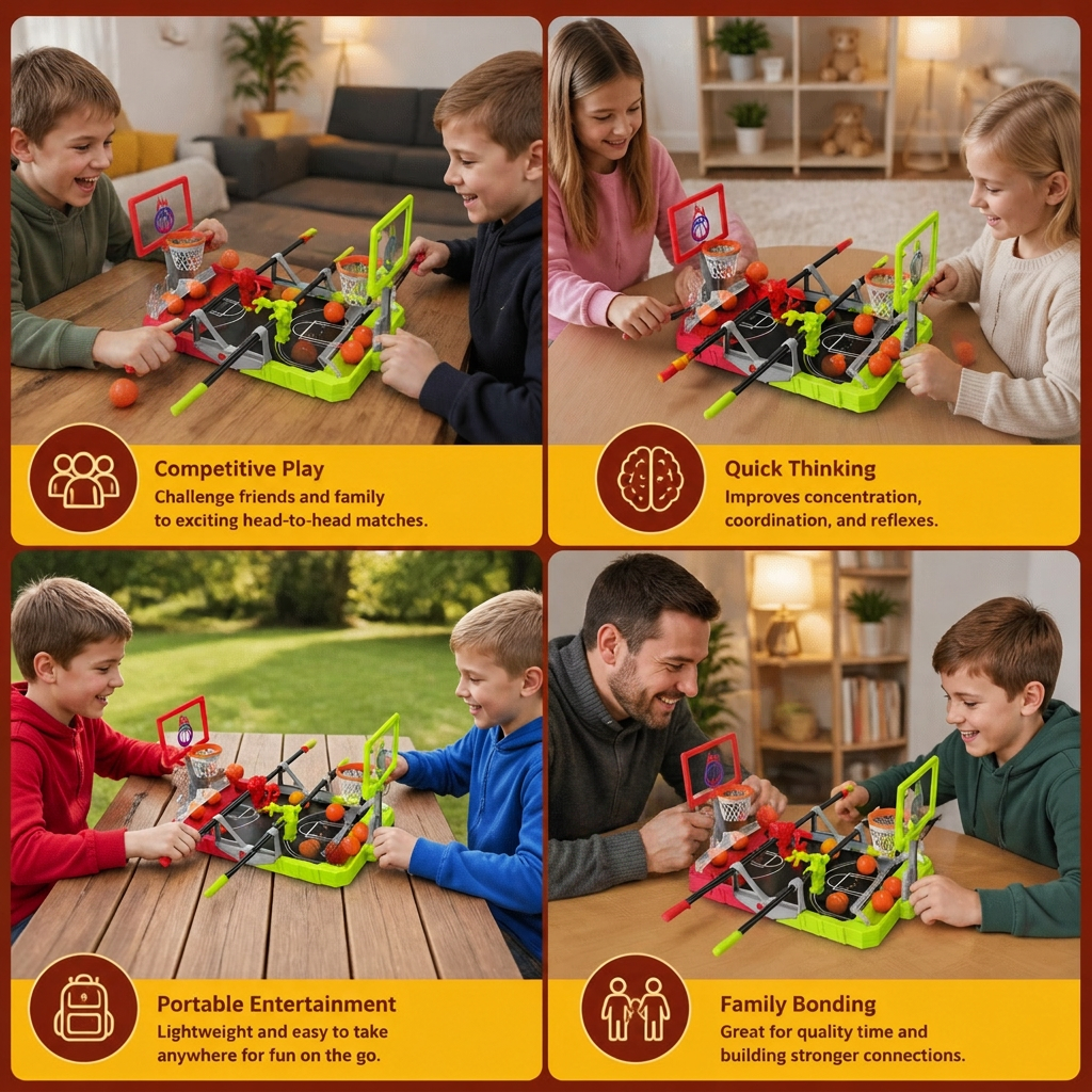 Mini Basketball Battle Game – 2-Player Tabletop Hoops Challenge
