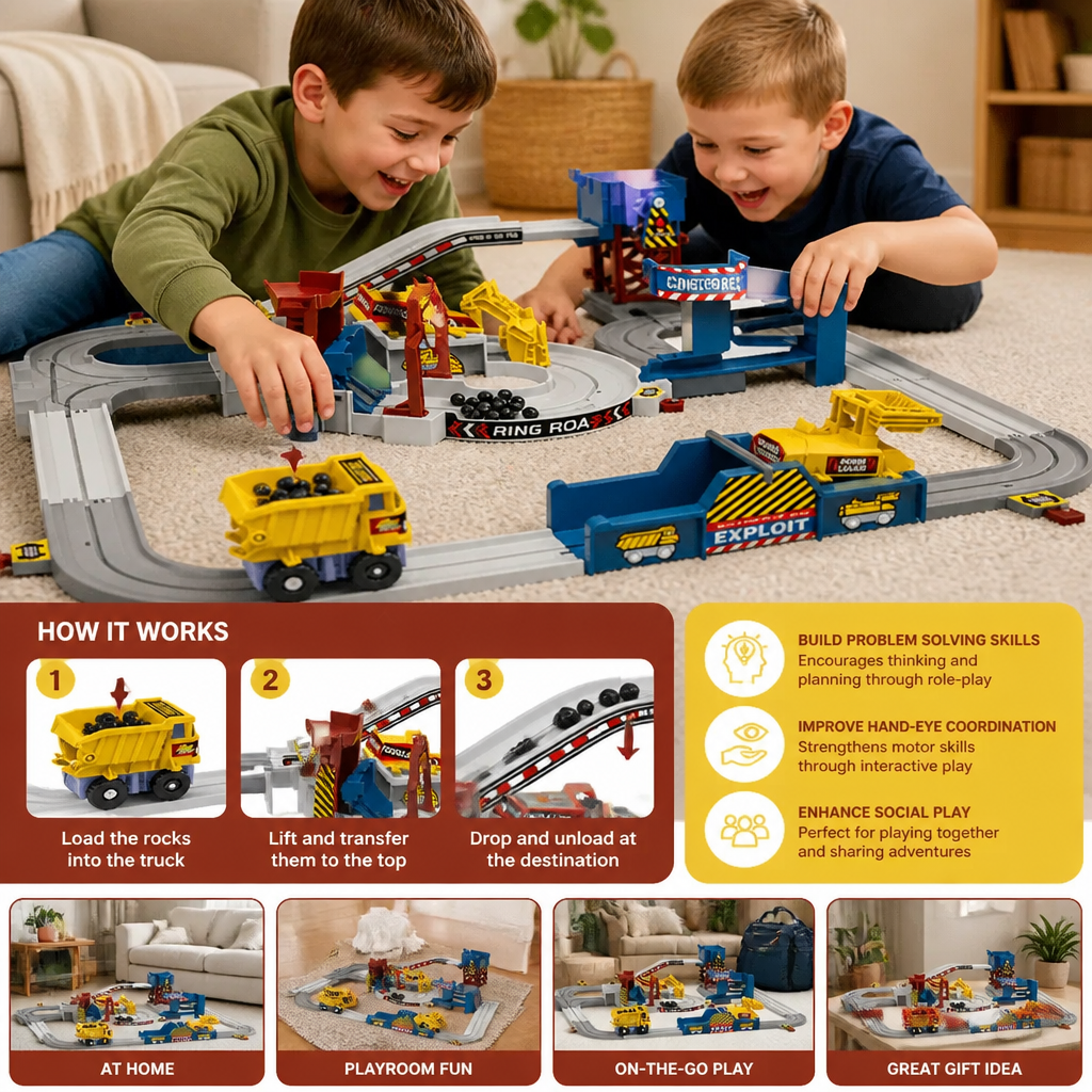 Interactive Electric Quarry Adventure Train Set