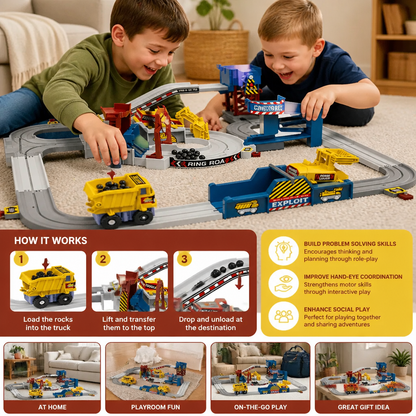Interactive Electric Quarry Adventure Train Set
