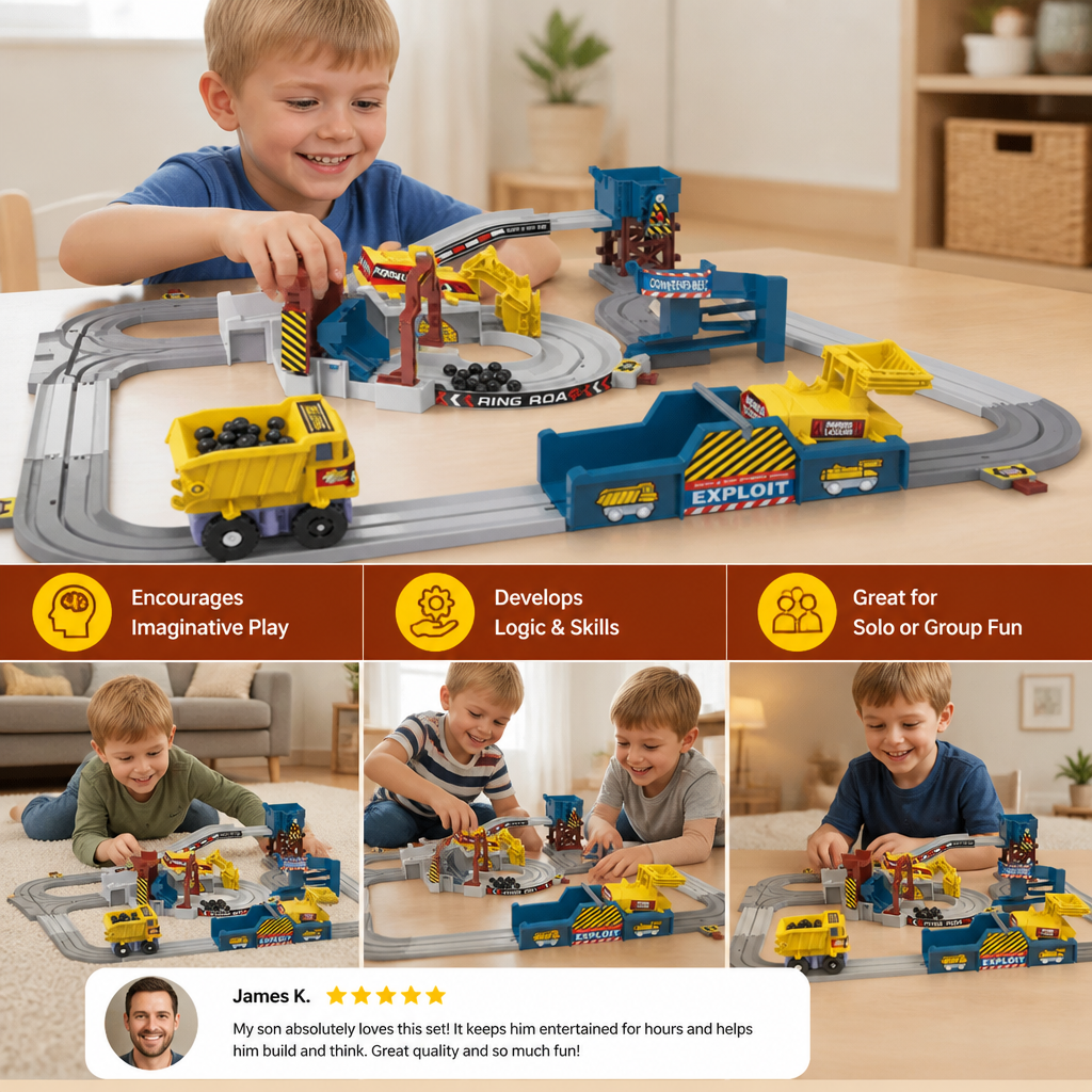 Interactive Electric Quarry Adventure Train Set