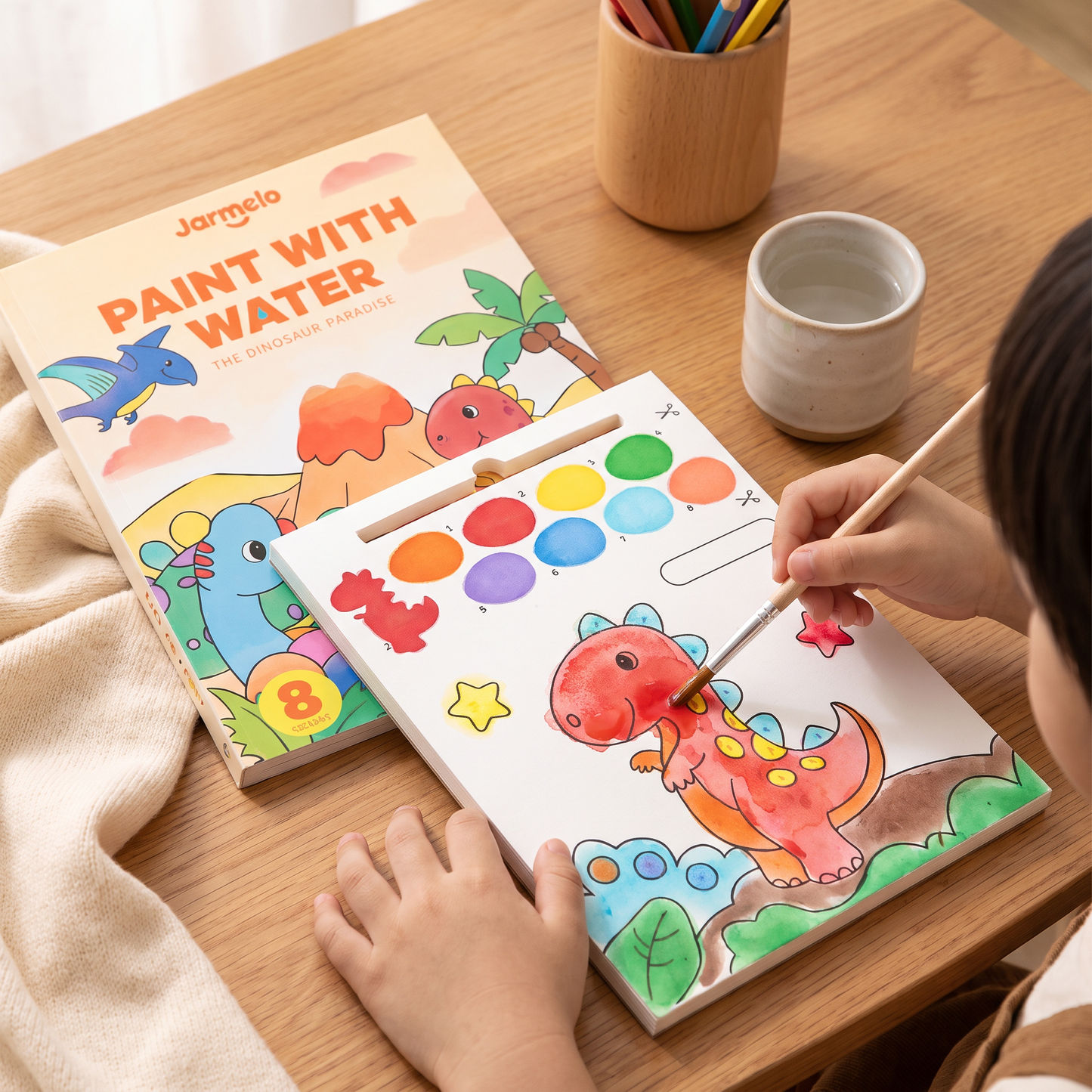 Watercolor Painting Book with Brush – Mess-Free Paint with Water Fun