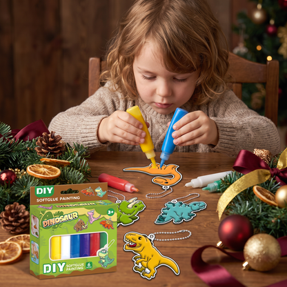 DIY Christmas No-Bake Glue Painting Ornament Craft Kit for Kids
