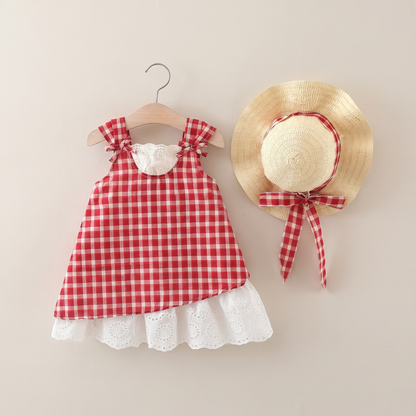 Classic Picnic Dress Set & Hat