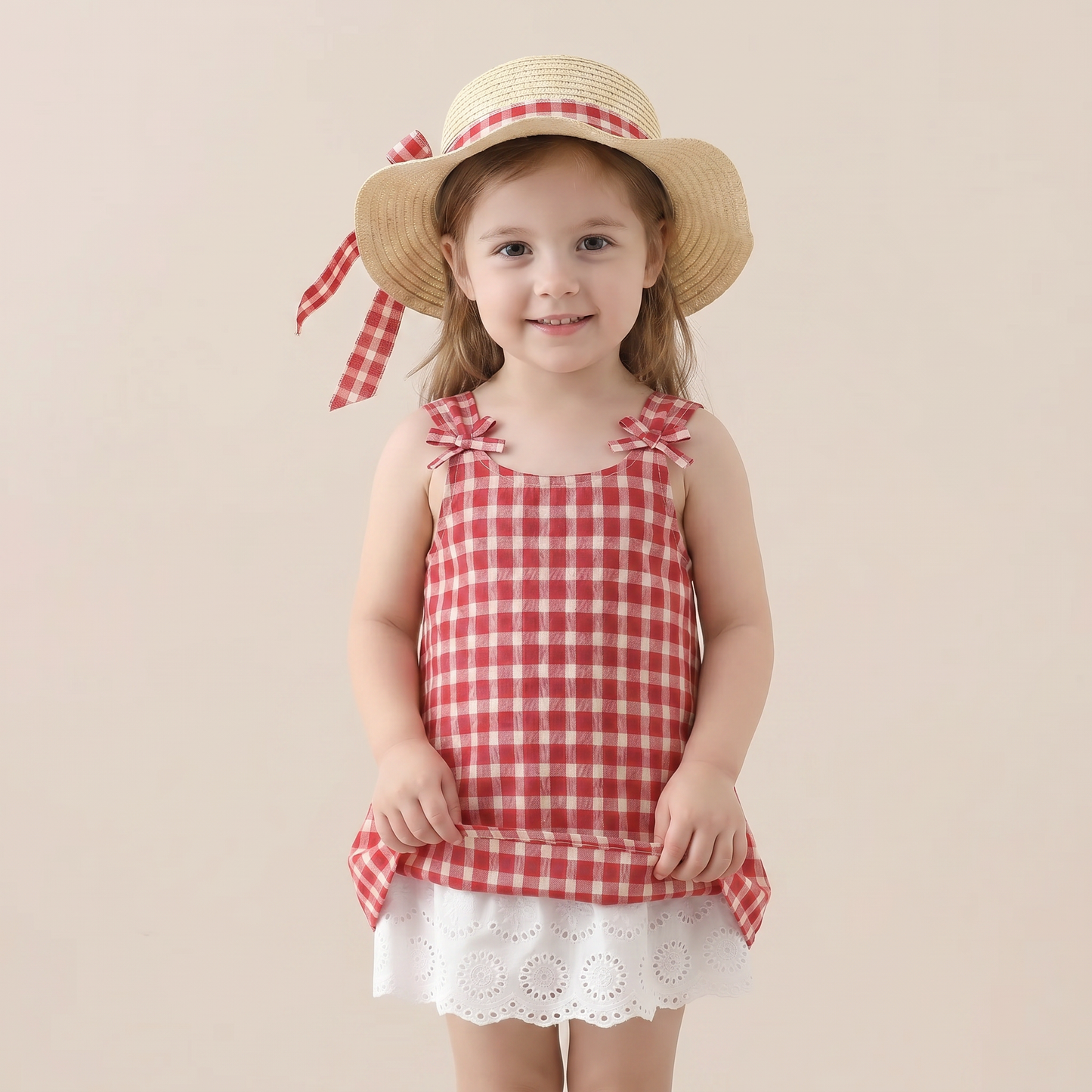 Classic Picnic Dress Set & Hat