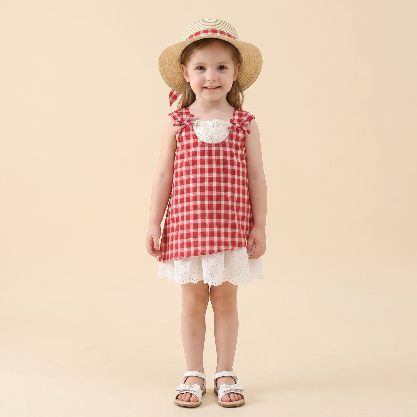 Classic Picnic Dress Set & Hat