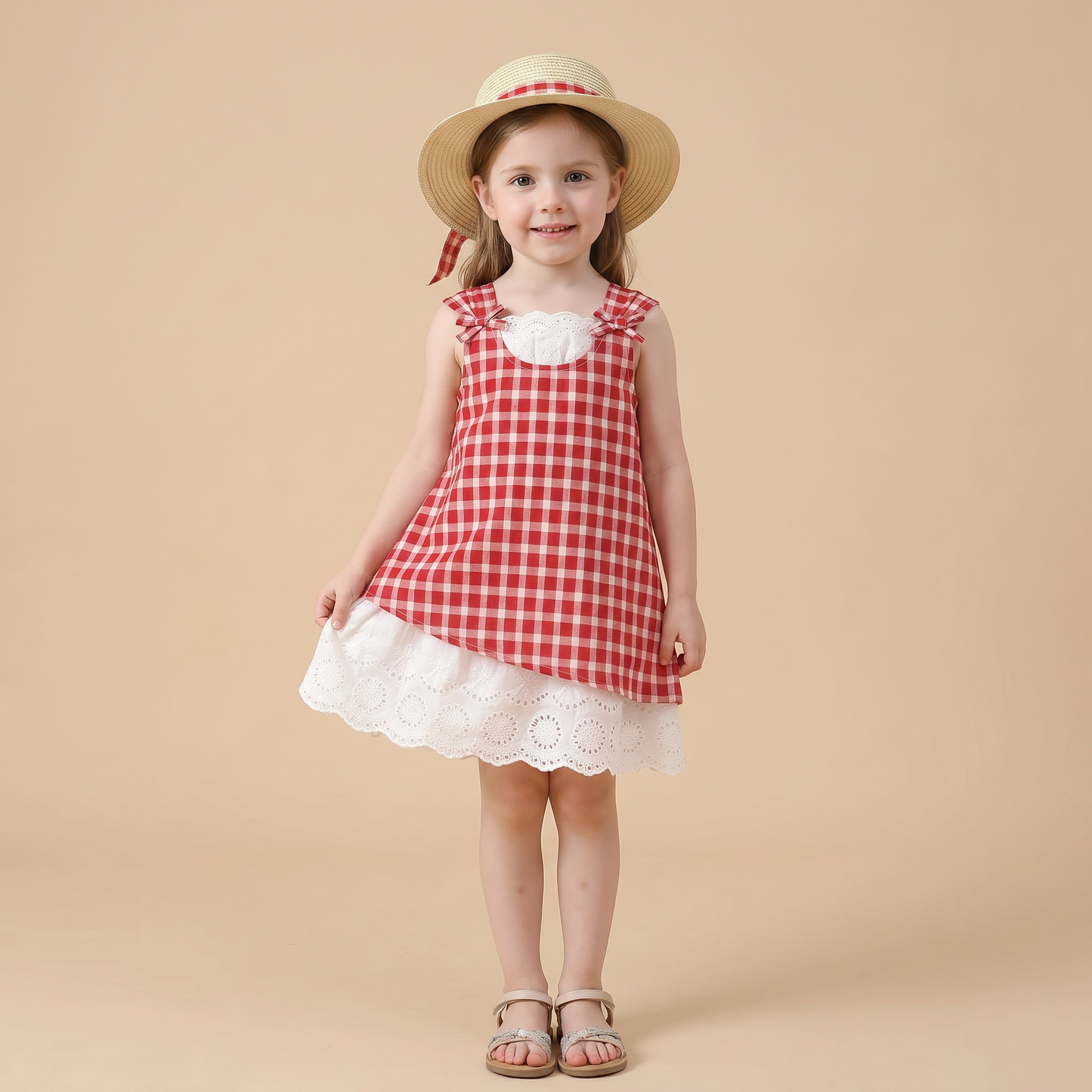 Classic Picnic Dress Set & Hat