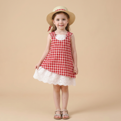 Classic Picnic Dress Set & Hat