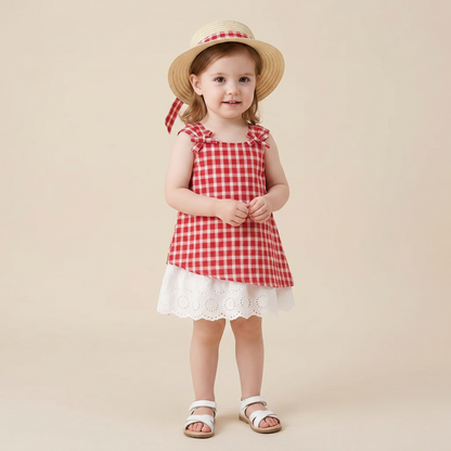 Classic Picnic Dress Set & Hat