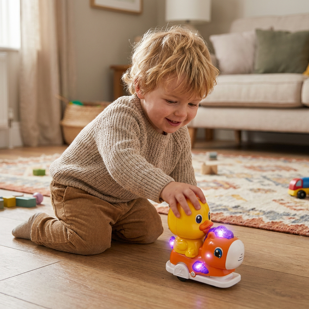 Interactive Animal Swing Toy with Music & Lights