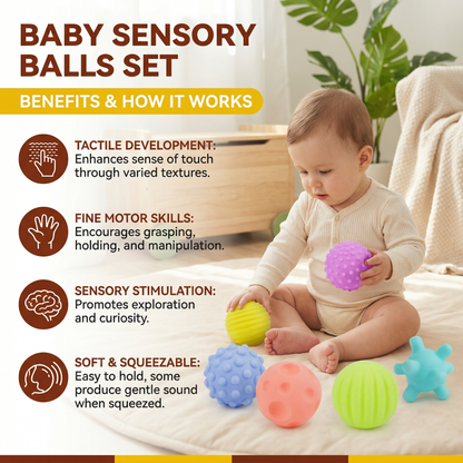 Baby Sensory Balls Set – Textured Touch & Feel Toy for Tactile Development