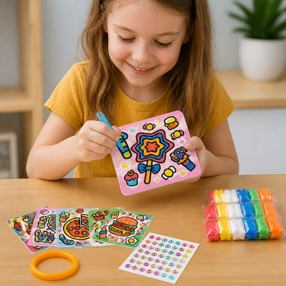 DIY Clay Sticker Art & Craft Kit for Kids