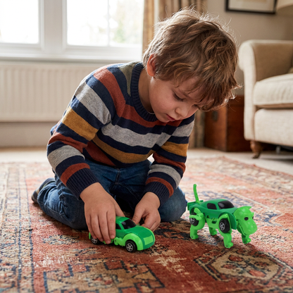 Wind-Up Transforming Animal Car Toy
