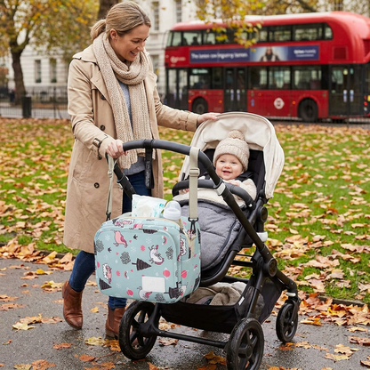 3in1 Stroller Organizer Bag – Waterproof Diaper Caddy with Insulated Pockets