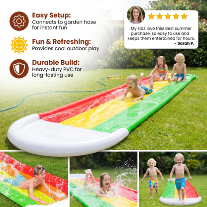 Rainbow Water Slide – Inflatable Outdoor Slide for Kids & Family
