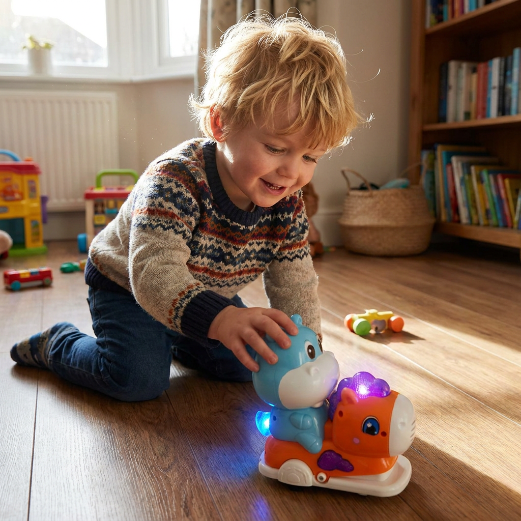 Interactive Animal Swing Toy with Music & Lights