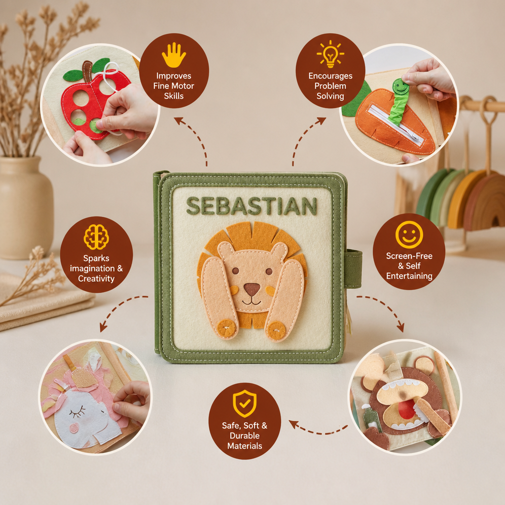 Kids Felt Book Personalized