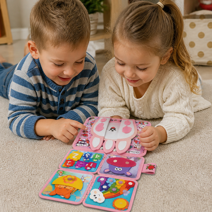 Montessori Touch & Feel Sensory Busy Book for Toddlers