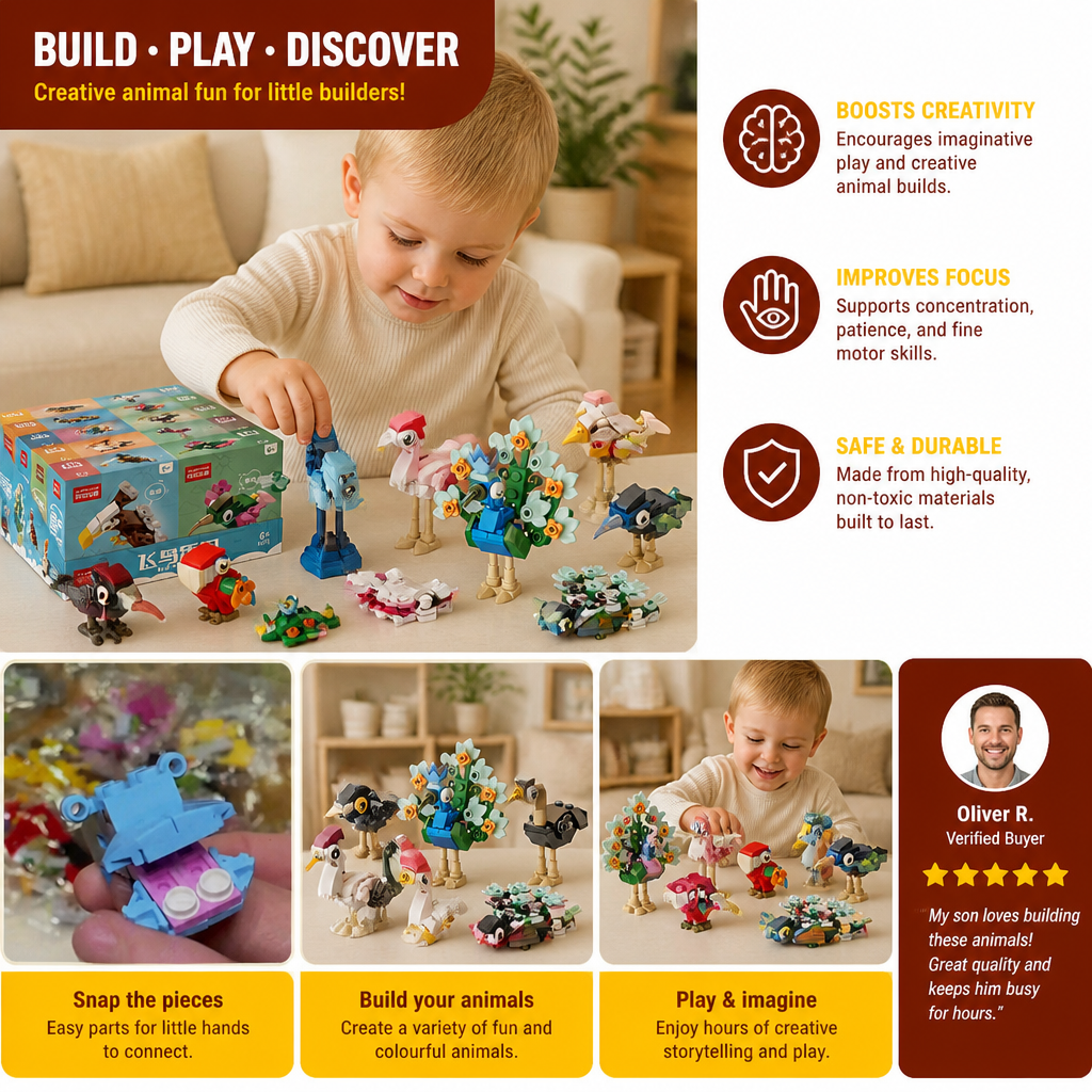 Animal Building Blocks Set