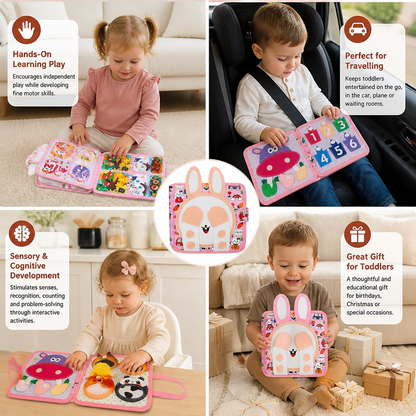 Montessori Touch & Feel Sensory Busy Book for Toddlers