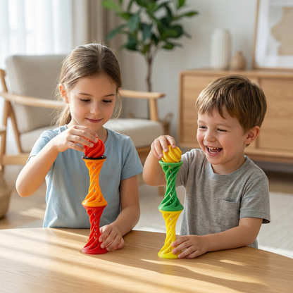 3D Printed Spiral Fidget Toy – Satisfying Rotating Desk Toy for Stress Relief & Focus