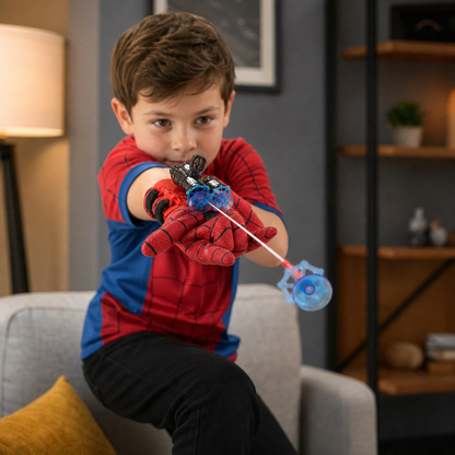 Superhero Web Launcher Glove Set – Wrist String Shooter with Suction Darts