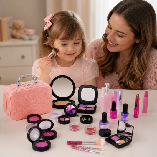 Make-up Play Set for Girls – Safe Kids Cosmetic Set with Practical Bag