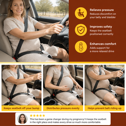 Car Travel Maternity Belly Support Strap – Adjustable & Comfortable Pregnancy Support