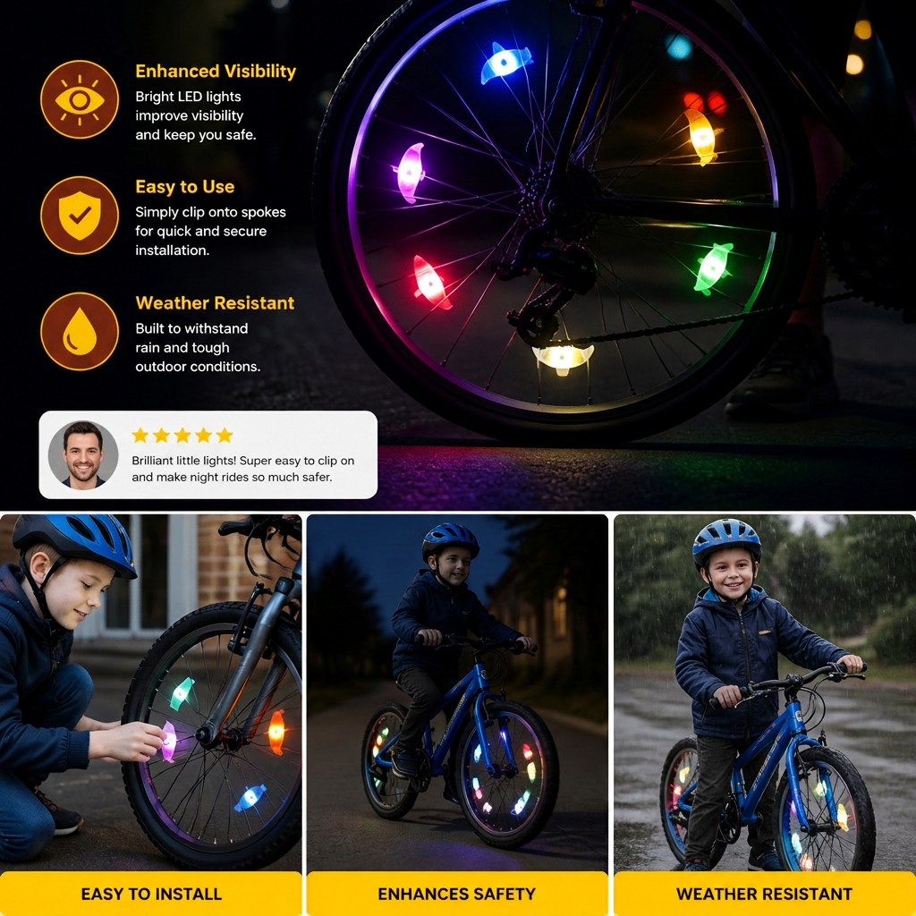 Colorful LED Bicycle Wheel Spoke Lights